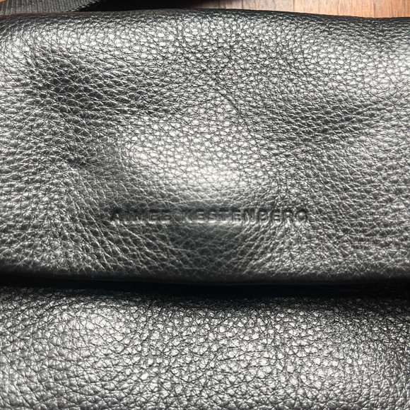 Aimee Kestenberg Pebbled Black Leather Mini Magnetic Crossbody Handbag EUC - Picture 5 of 11